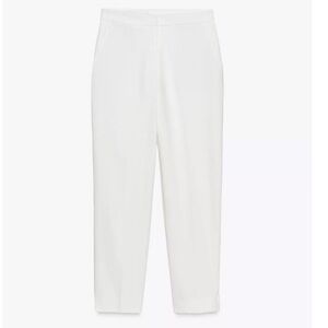 NEW! Zara Ecru Pants with Slit Hem